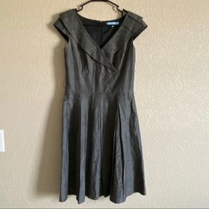 Cqp Sleeve Grey Flair Dress sz 8